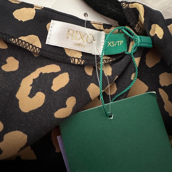 Rixo Lilly Leopard Silk Minidress - Picture 6 of 7